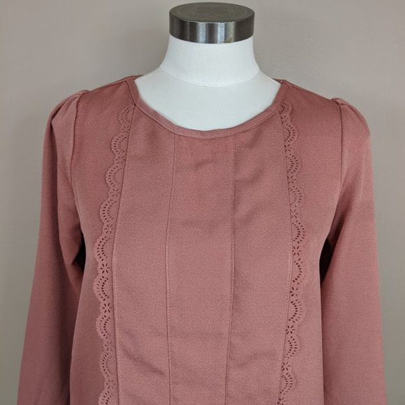 Tank Girl Rosy Pink popover blouse with ruffle detail - Picture 2 of 9
